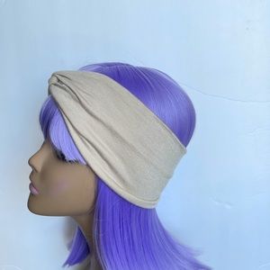 Beige Turban Headband, Headwraps